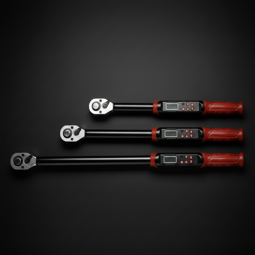 Interchangeable digital display torque wrench