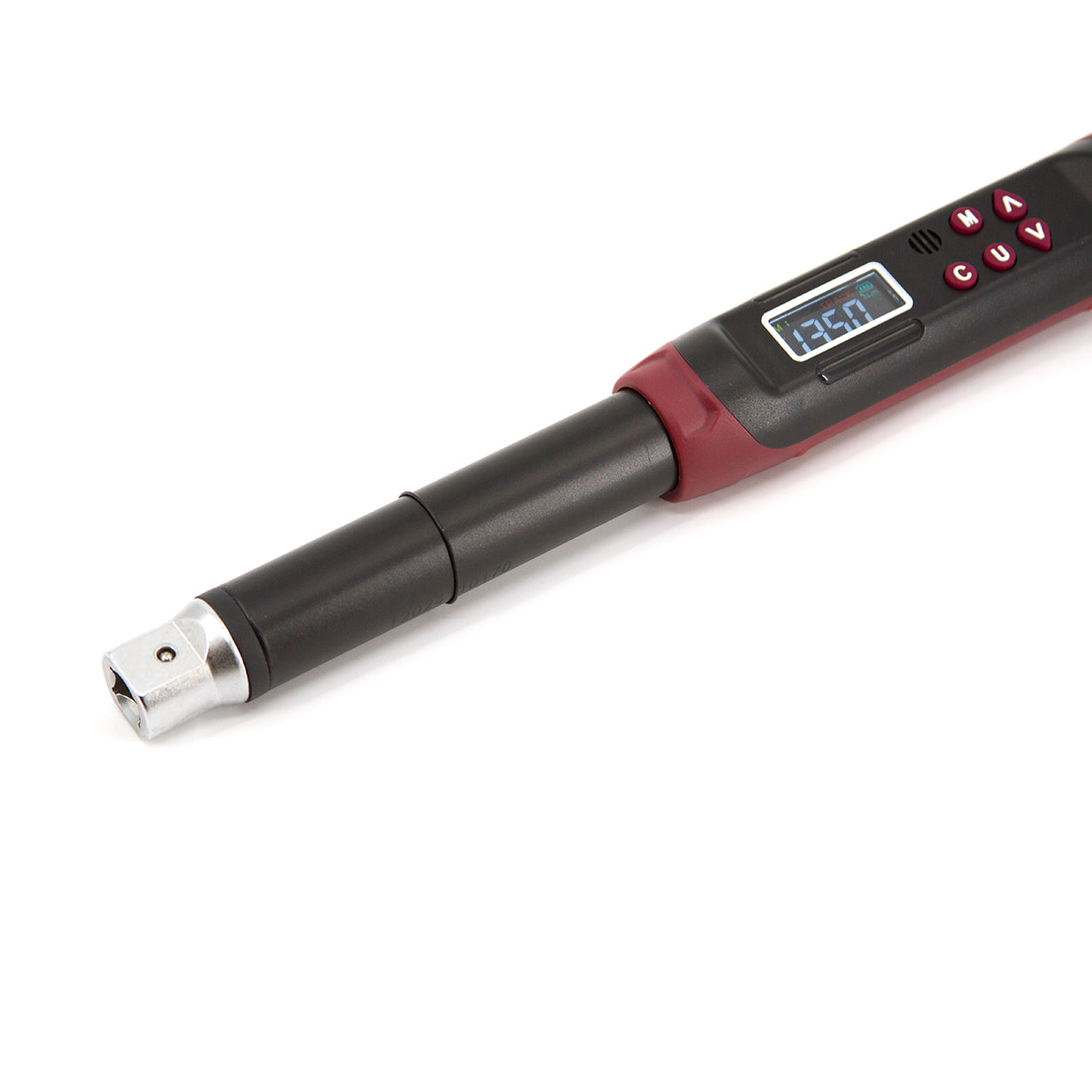 Precision Digital Torque Wrench with Backlit LCD Display and Quick-Release Head