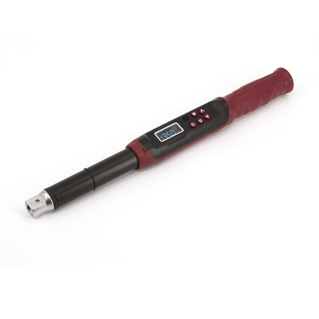 Precision Digital Torque Wrench with Backlit LCD Display and Quick-Release Head