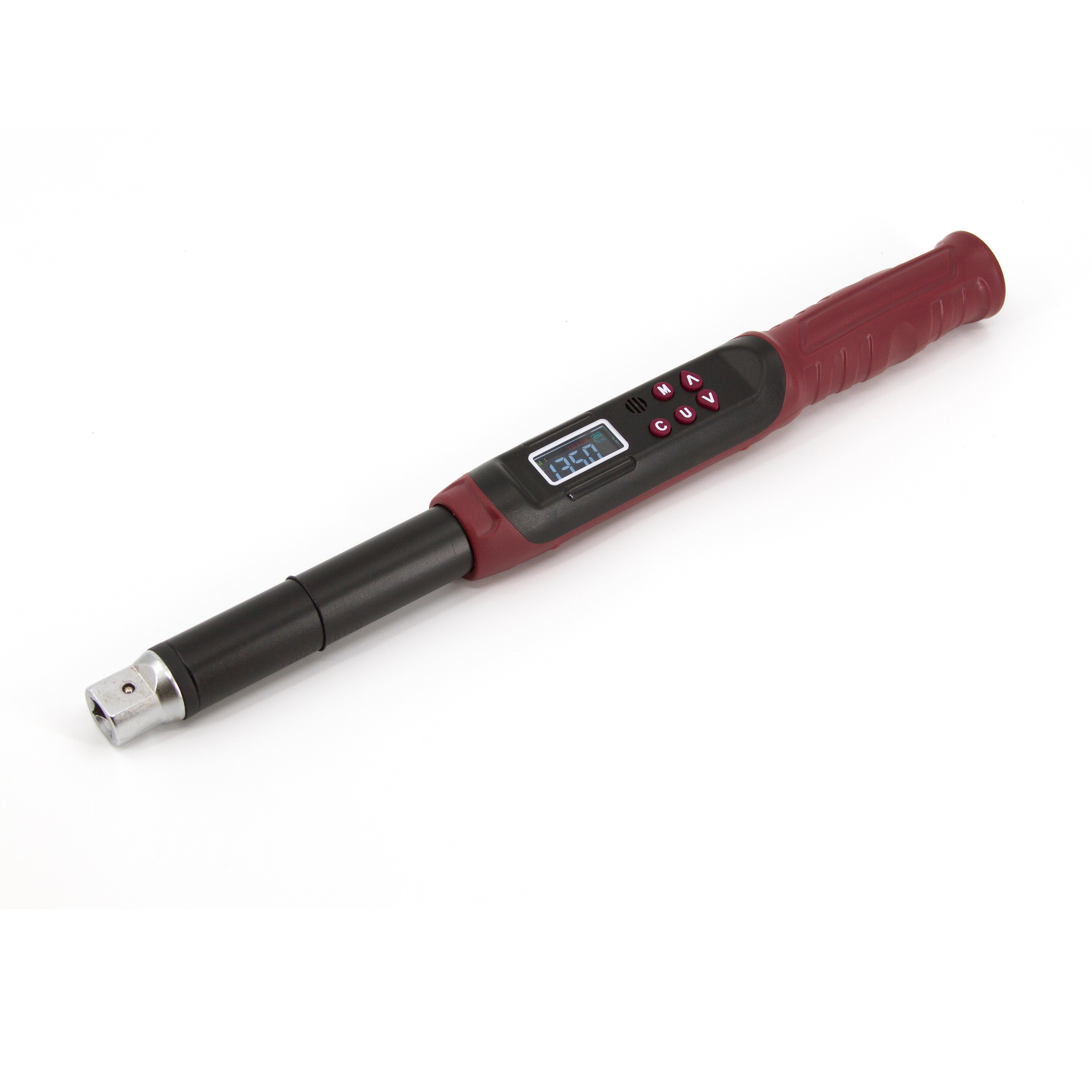 Precision Digital Torque Wrench with Backlit LCD Display and Quick-Release Head