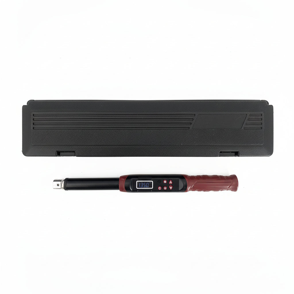 Precision Digital Torque Wrench with Backlit LCD Display and Quick-Release Head